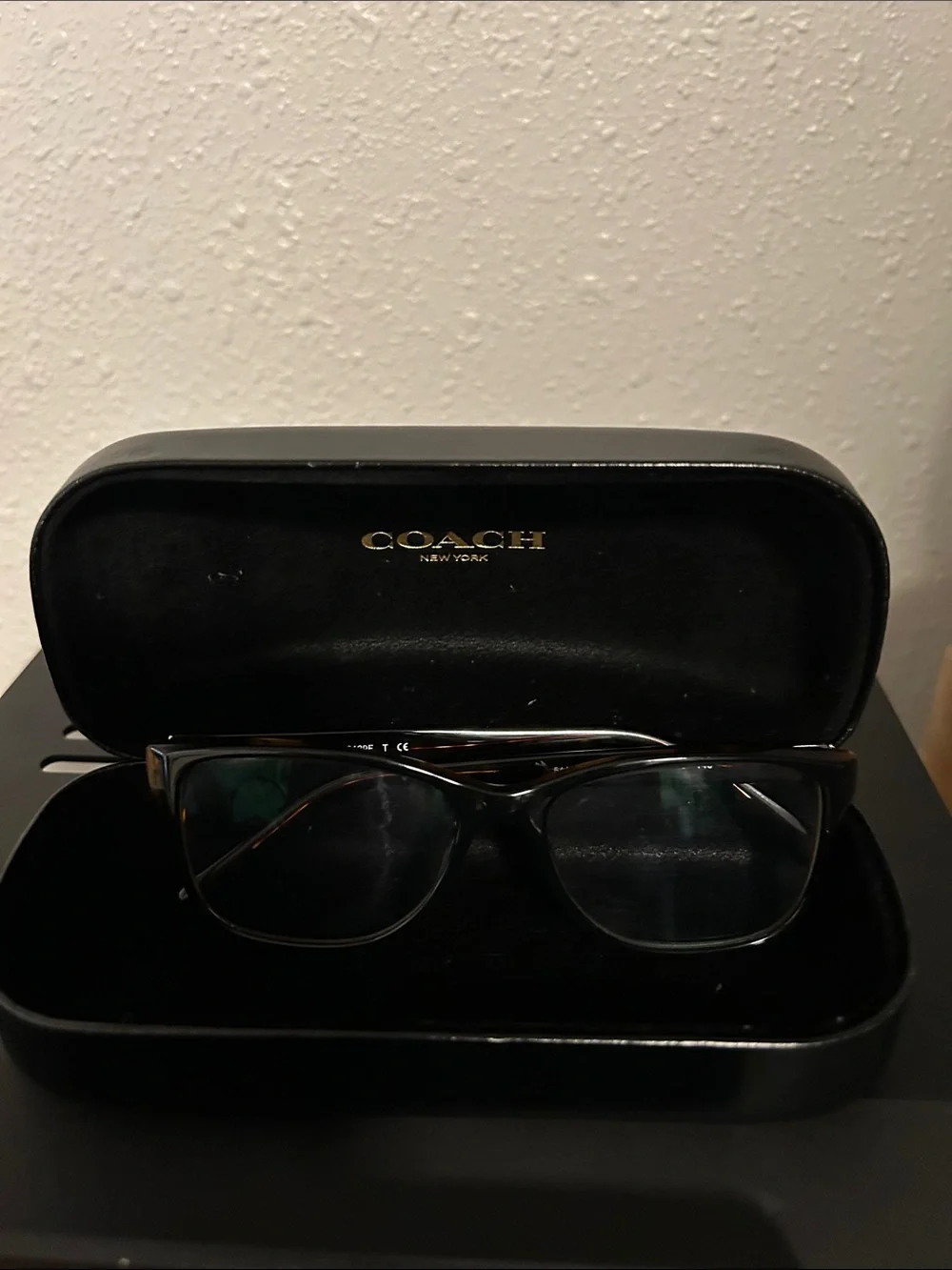 Coach Tortoiseshell Cat-Eye Glasses with Black Case, prescription glasses
